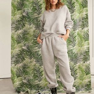 ASOS Gray Quilted Sweatpants